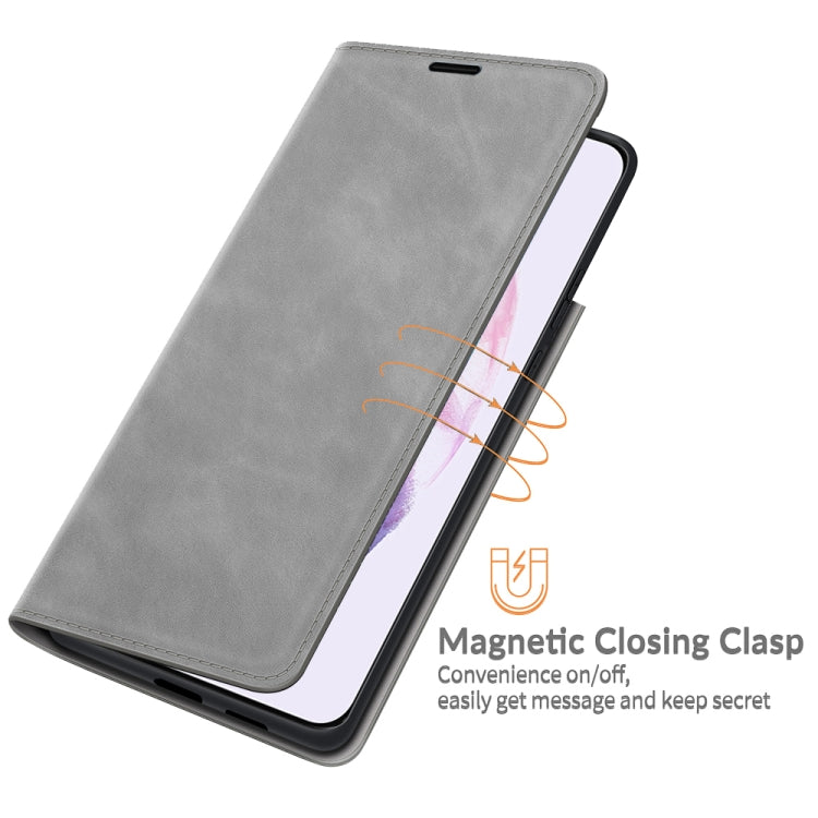 For Samsung Galaxy S22 5G Retro-skin Business Magnetic Suction Leather Case with Holder & Card Slots & Wallet, For Samsung Galaxy S22 5G