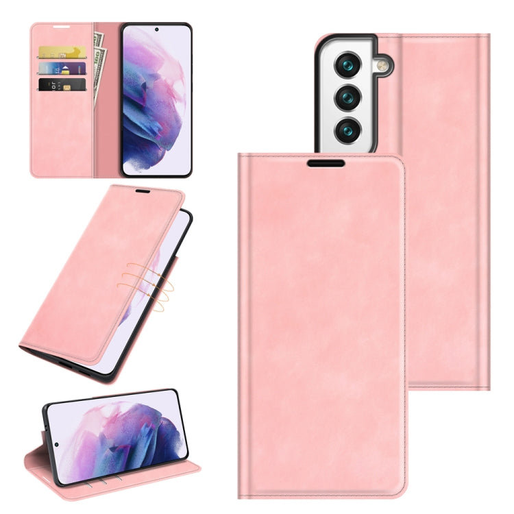 For Samsung Galaxy S22 5G Retro-skin Business Magnetic Suction Leather Case with Holder & Card Slots & Wallet, For Samsung Galaxy S22 5G