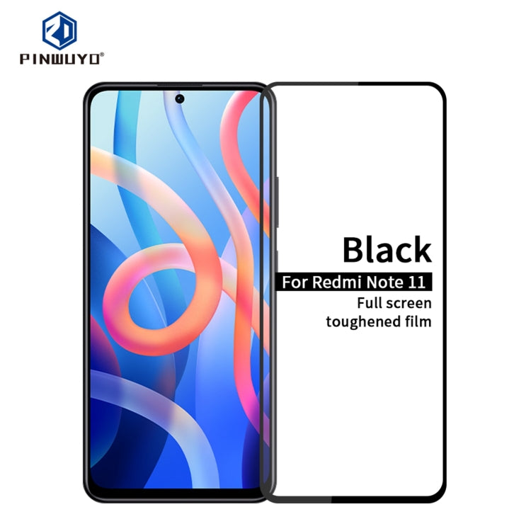 PINWUYO 9H 2.5D Full Screen Tempered Glass Film, For Xiaomi Redmi Note 11 Pro, For OPPO A55 4G, For OPPO Realme 8i, For OPPO A55 5G, For Xiaomi Redmi Note 11