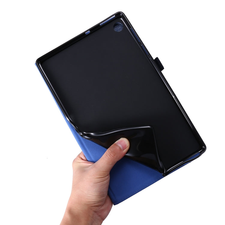 Horizontal Flip Fabric PU Leather Tablet Case with Card Slots & Holder, For OPPO Realme Pad