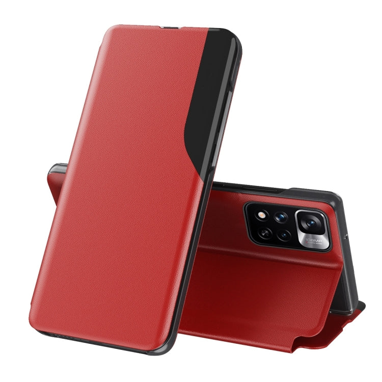 Attraction Flip Holder Leather Phone Case, For Xiaomi Redmi Note 11, For Xiaomi Redmi Note 11 Pro