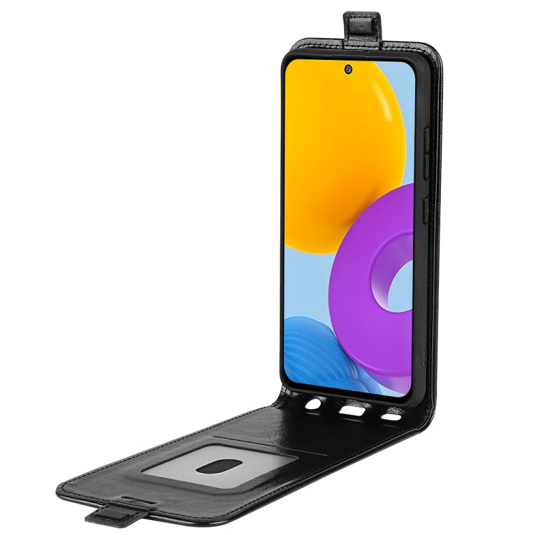 For Samsung Galaxy M52 5G R64 Texture Single Vertical Flip Leather Protective Case with Card Slots & Photo Frame, For Galaxy M52 5G