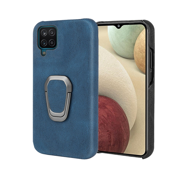Ring Holder PU Phone Case For Samsung Galaxy A12, For Samsung Galaxy A12