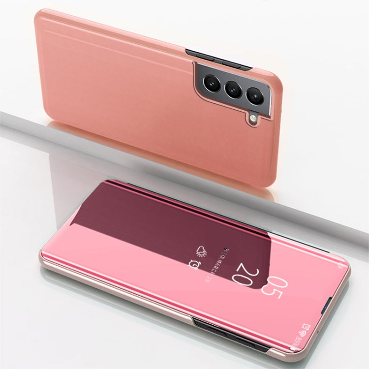 Plated Mirror Horizontal Flip Leather Case with Holder, For Samsung Galaxy S22 5G, For Samsung Galaxy S22 Plus 5G, For Samsung Galaxy S22 Ultra 5G