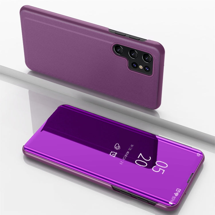 Plated Mirror Horizontal Flip Leather Case with Holder, For Samsung Galaxy S22 5G, For Samsung Galaxy S22 Plus 5G, For Samsung Galaxy S22 Ultra 5G