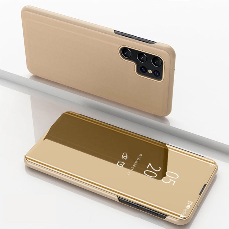 Plated Mirror Horizontal Flip Leather Case with Holder, For Samsung Galaxy S22 5G, For Samsung Galaxy S22 Plus 5G, For Samsung Galaxy S22 Ultra 5G