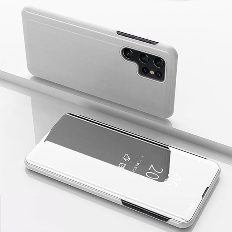 Plated Mirror Horizontal Flip Leather Case with Holder, For Samsung Galaxy S22 5G, For Samsung Galaxy S22 Plus 5G, For Samsung Galaxy S22 Ultra 5G