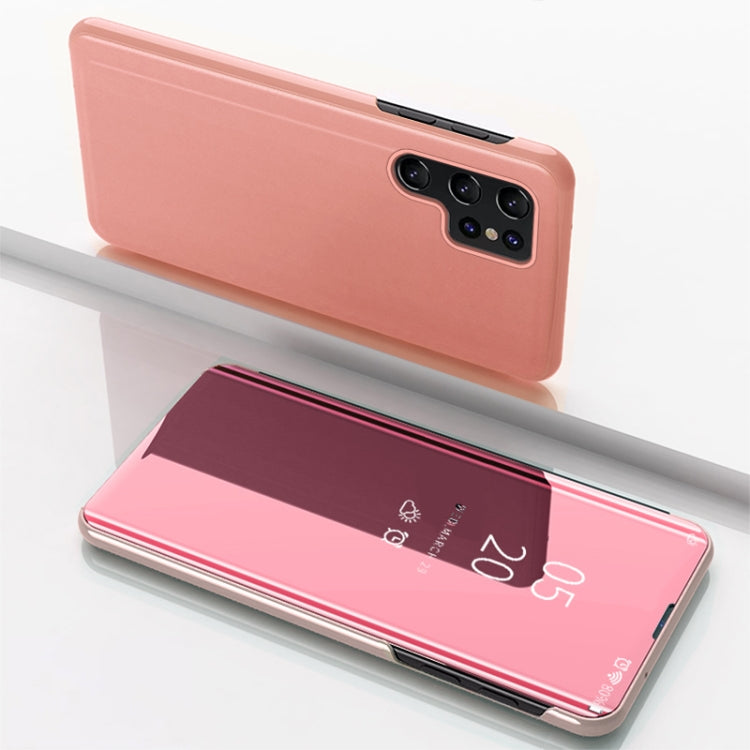 Plated Mirror Horizontal Flip Leather Case with Holder, For Samsung Galaxy S22 5G, For Samsung Galaxy S22 Plus 5G, For Samsung Galaxy S22 Ultra 5G