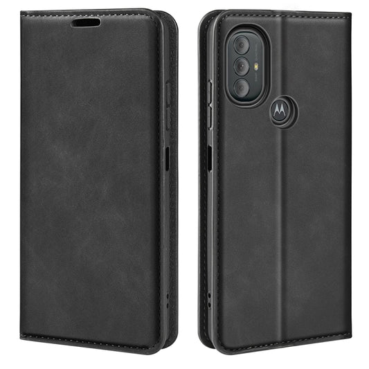 For Motorola Moto G Power 2022 Retro-skin Business Magnetic Suction Phone Leather Case with Holder & Card Slots & Wallet, For Motorola Moto G Power 2022