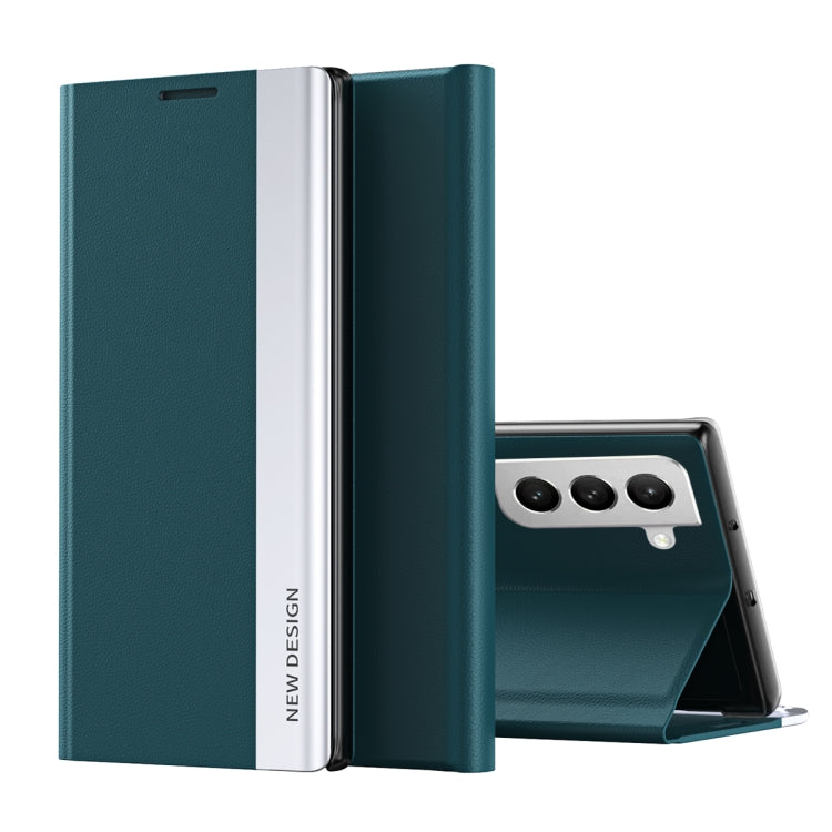 Side Electroplated Magnetic Ultra-Thin Horizontal Flip Leather Case with Holder, For Samsung Galaxy S22 5G, For Samsung Galaxy S22+ 5G, For Samsung Galaxy S22 Ultra 5G