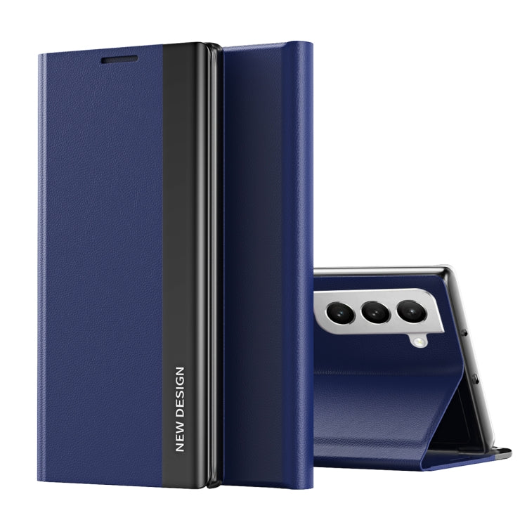 Side Electroplated Magnetic Ultra-Thin Horizontal Flip Leather Case with Holder, For Samsung Galaxy S22 5G, For Samsung Galaxy S22+ 5G, For Samsung Galaxy S22 Ultra 5G