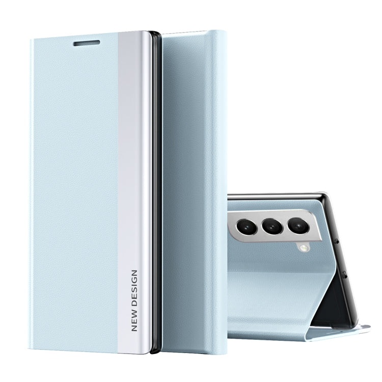 Side Electroplated Magnetic Ultra-Thin Horizontal Flip Leather Case with Holder, For Samsung Galaxy S22 5G, For Samsung Galaxy S22+ 5G, For Samsung Galaxy S22 Ultra 5G