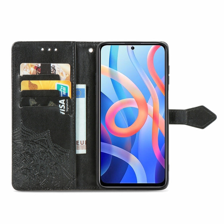 Mandala Flower Embossed Flip Leather Phone Case, For Xiaomi Redmi Note 11, For Xiaomi Redmi Note 11 Pro / 11 Pro+