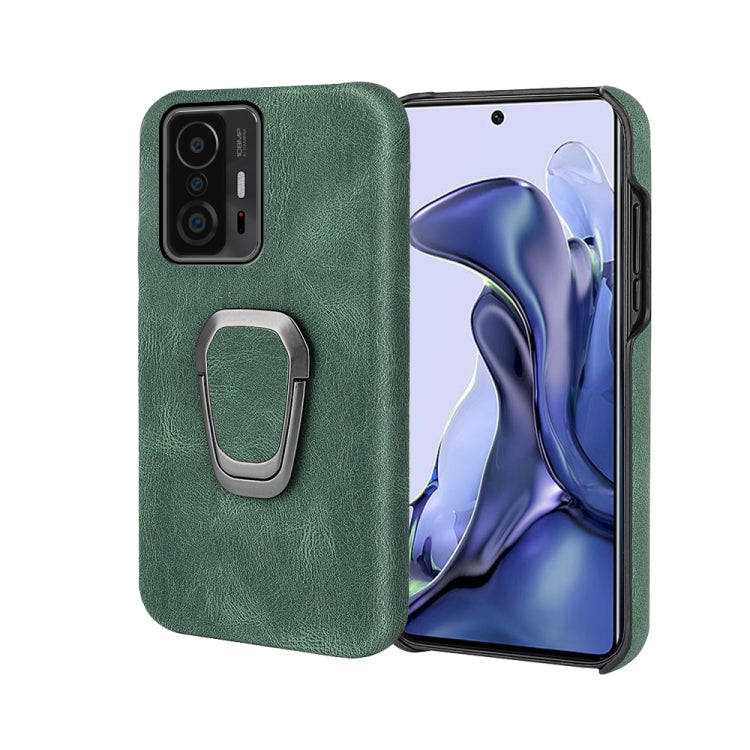 Ring Holder PU Phone Case For Xiaomi Mi 11T / 11T Pro, For Xiaomi Mi 11T / 11T Pro
