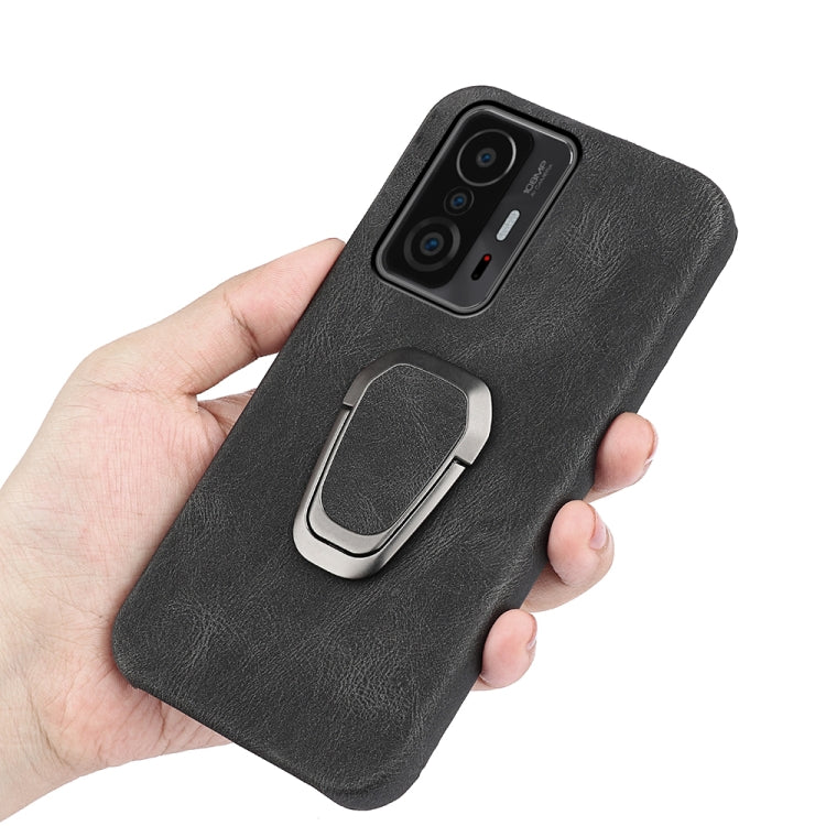 Ring Holder PU Phone Case For Xiaomi Mi 11T / 11T Pro, For Xiaomi Mi 11T / 11T Pro