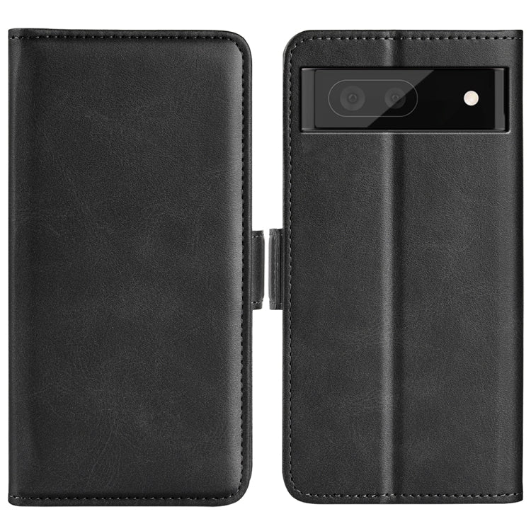 For Google Pixel 6a Dual-side Magnetic Buckle Leather Phone Case, For Google Pixel 6a