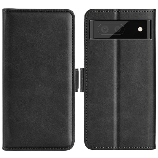 For Google Pixel 6a Dual-side Magnetic Buckle Leather Phone Case, For Google Pixel 6a