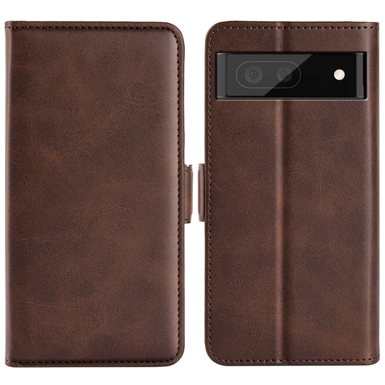 For Google Pixel 6a Dual-side Magnetic Buckle Leather Phone Case, For Google Pixel 6a