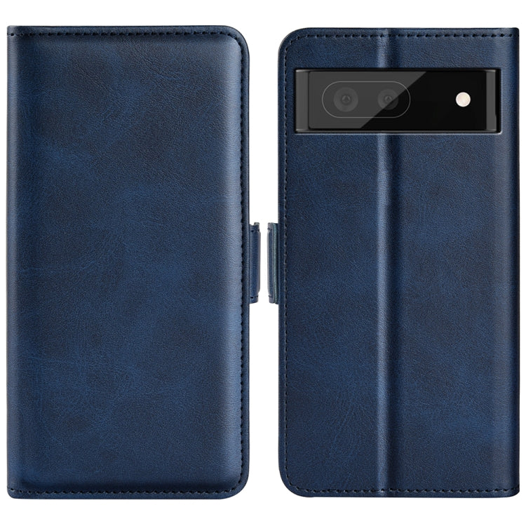 For Google Pixel 6a Dual-side Magnetic Buckle Leather Phone Case, For Google Pixel 6a