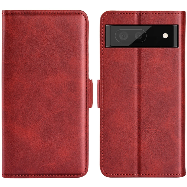 For Google Pixel 6a Dual-side Magnetic Buckle Leather Phone Case, For Google Pixel 6a