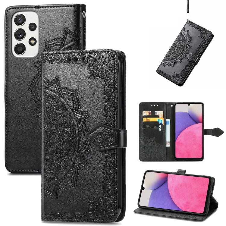 Mandala Flower Embossed Leather Case, For Samsung Galaxy A33 5G