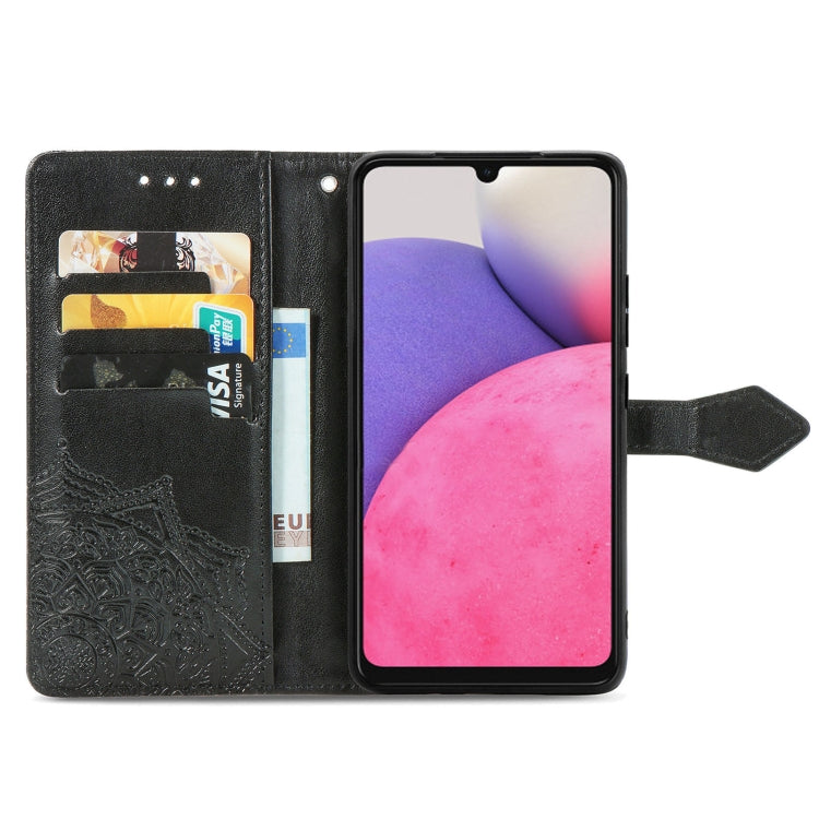Mandala Flower Embossed Leather Case, For Samsung Galaxy A33 5G
