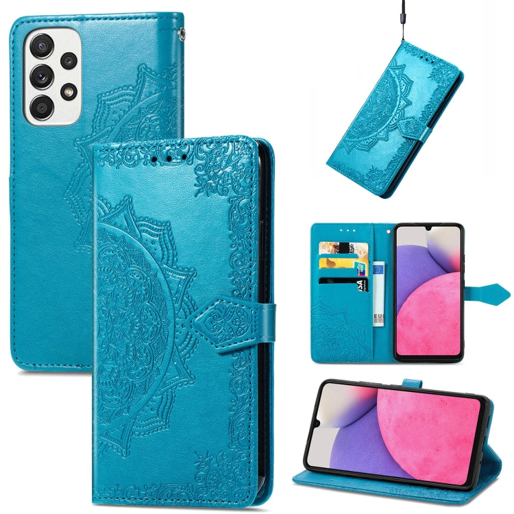 Mandala Flower Embossed Leather Case, For Samsung Galaxy A33 5G