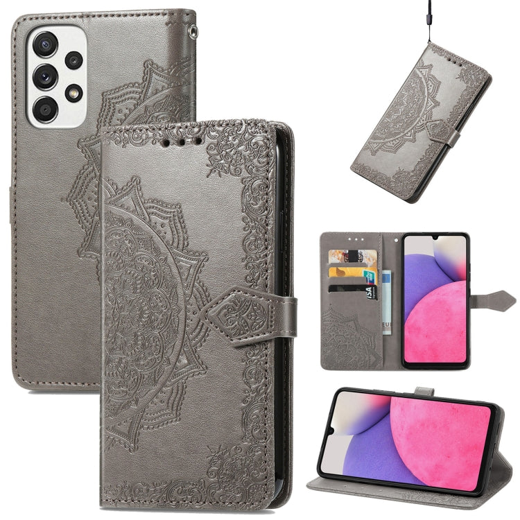 Mandala Flower Embossed Leather Case, For Samsung Galaxy A33 5G