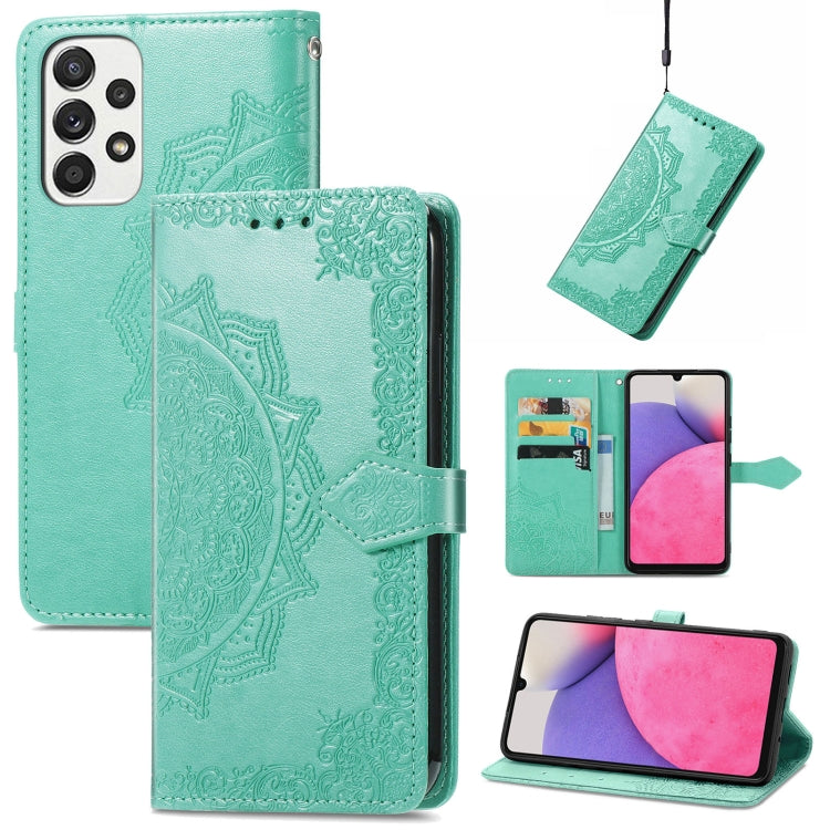 Mandala Flower Embossed Leather Case, For Samsung Galaxy A33 5G