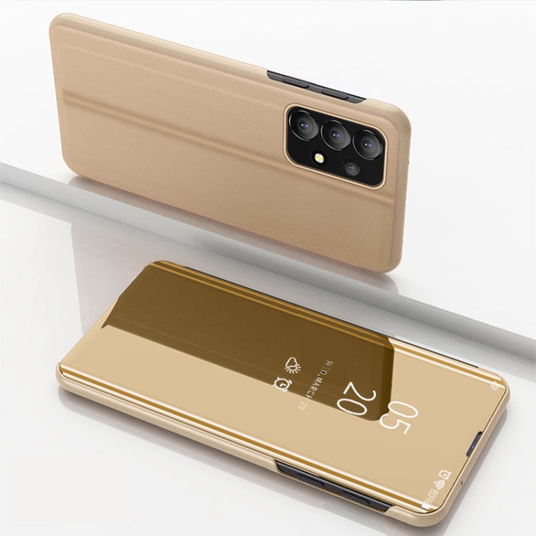 Plated Mirror Flip Leather Case with Holder, For Samsung Galaxy A53 5G, For Samsung Galaxy A33 5G, For Samsung Galaxy A73 5G