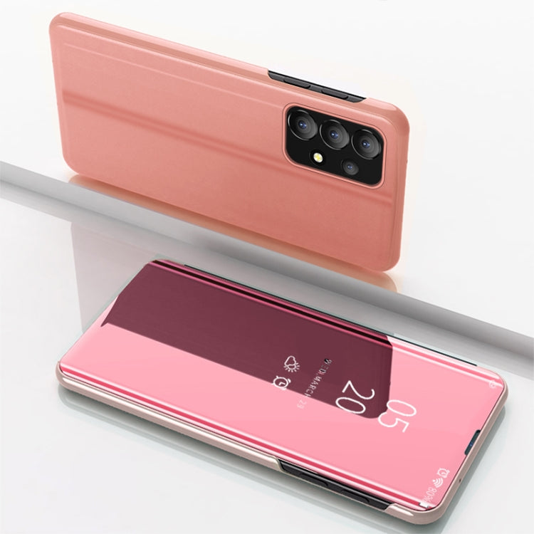 Plated Mirror Flip Leather Case with Holder, For Samsung Galaxy A53 5G, For Samsung Galaxy A33 5G, For Samsung Galaxy A73 5G