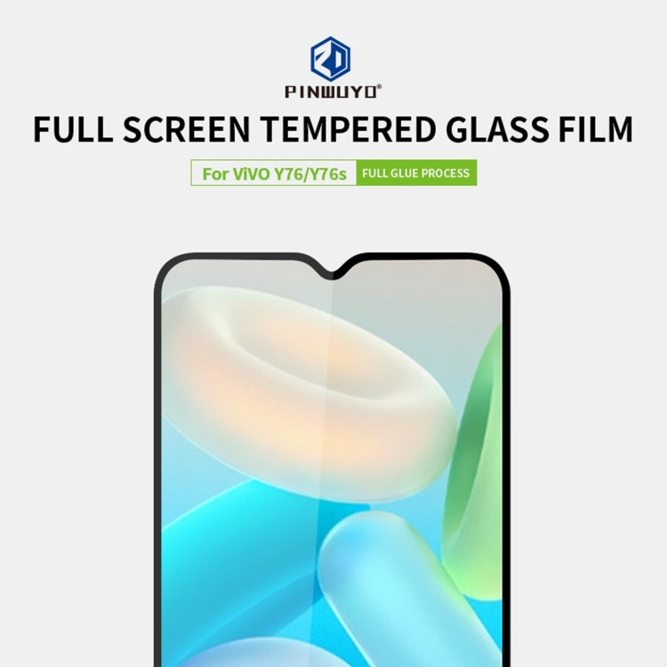 PINWUYO 9H 2.5D Tempered Glass Full Film, For vivo Y76 5G / Y76S 5G, For Motorola One 5G Ace, For Honor X30, For Xiaomi Poco M4 Pro 5G