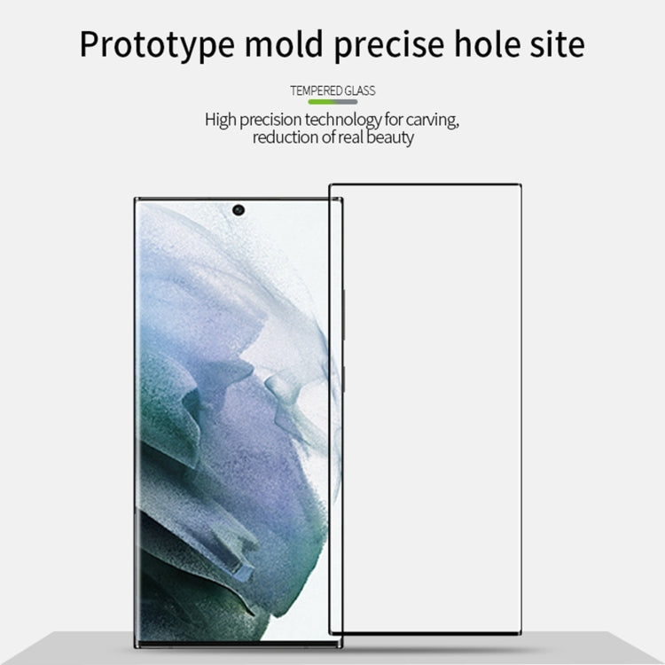 MOFI 9H 3D Hot Bending Explosion-Proof Tempered Glass Full Film, For Samsung Galaxy S22 Ultra 5G