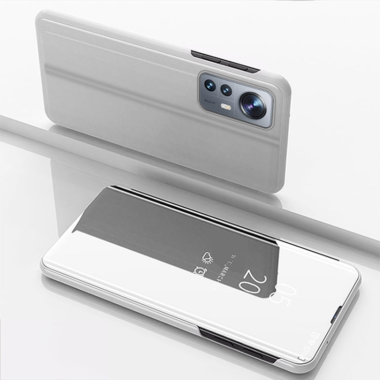 Plated Mirror Horizontal Flip Leather Case with Holder, For Xiaomi 12 / 12X, For Xiaomi 12 Pro