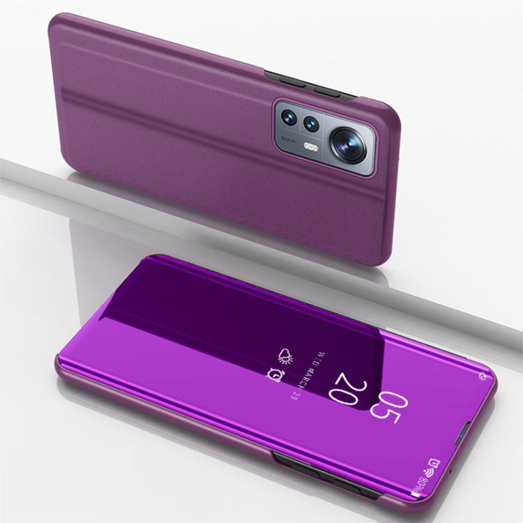 Plated Mirror Horizontal Flip Leather Case with Holder, For Xiaomi 12 / 12X, For Xiaomi 12 Pro