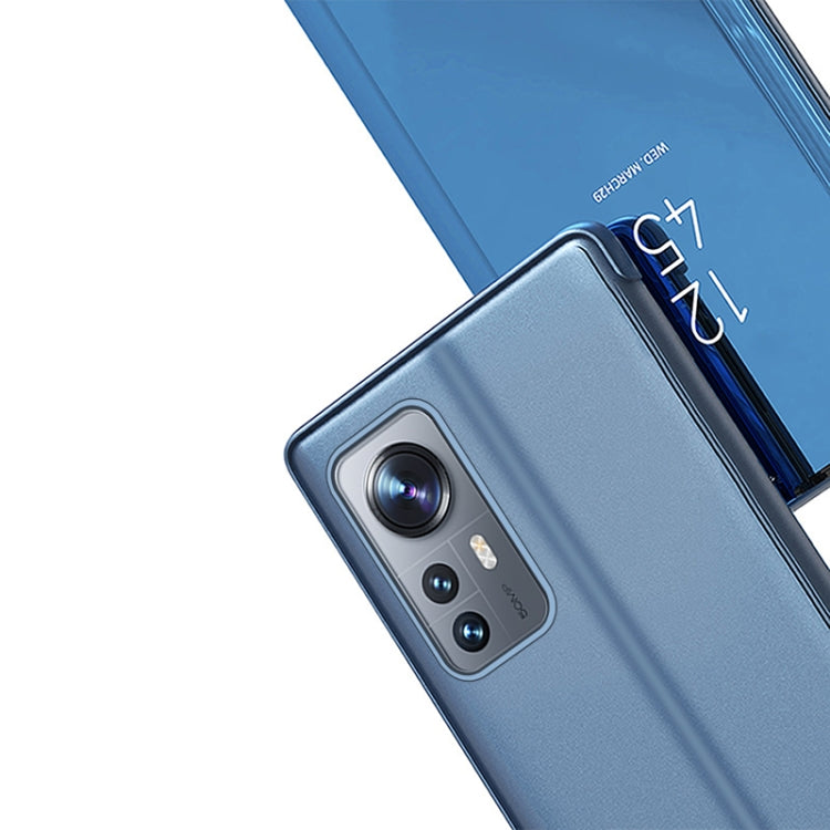 Plated Mirror Horizontal Flip Leather Case with Holder, For Xiaomi 12 / 12X, For Xiaomi 12 Pro