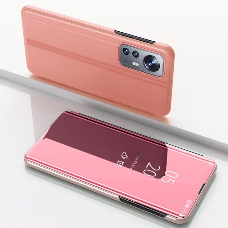 Plated Mirror Horizontal Flip Leather Case with Holder, For Xiaomi 12 / 12X, For Xiaomi 12 Pro
