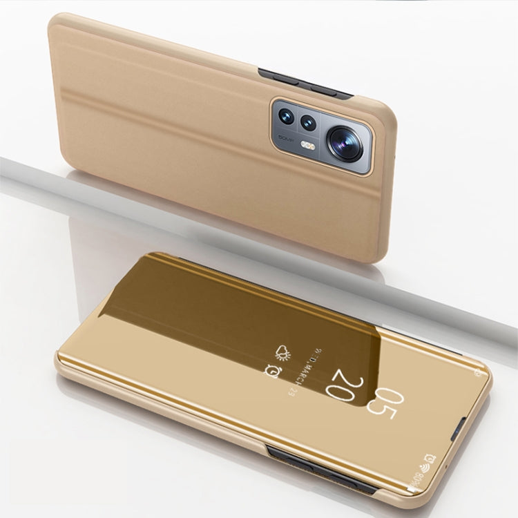 Plated Mirror Horizontal Flip Leather Case with Holder, For Xiaomi 12 / 12X, For Xiaomi 12 Pro