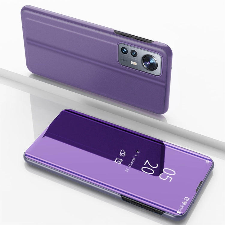 Plated Mirror Horizontal Flip Leather Case with Holder, For Xiaomi 12 / 12X, For Xiaomi 12 Pro