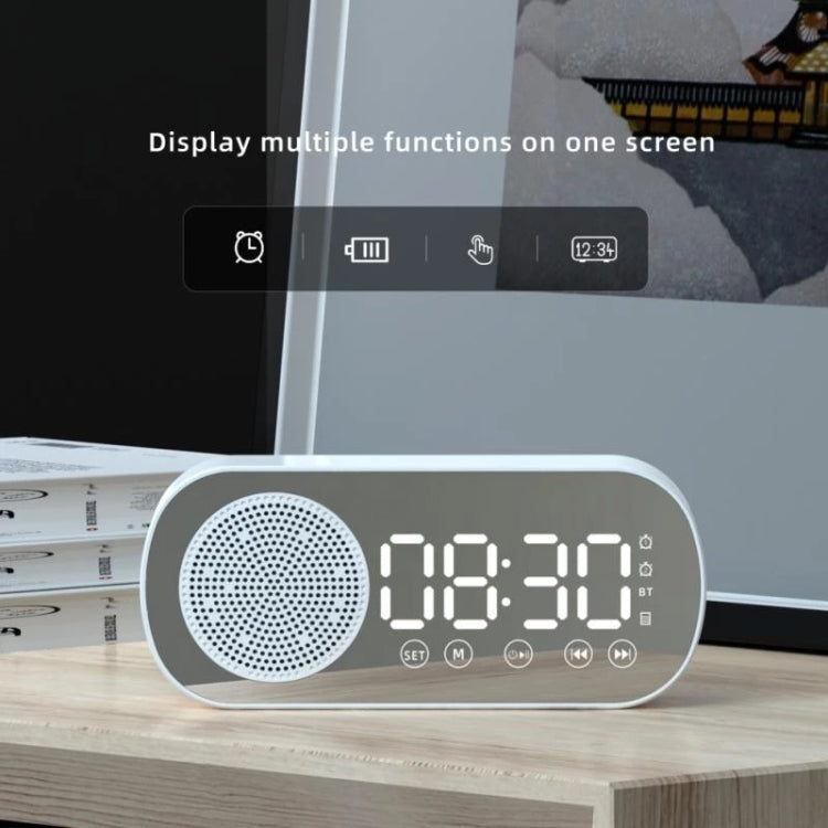 Z7 Digital Bluetooth 5.0 Speaker Multi-function Mirror Alarm Clock FM Radio, Z7 (White), Z7 (Pink), Z7 (Black)