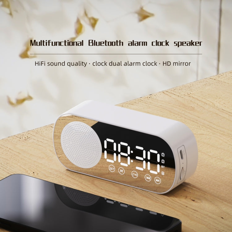 Z7 Digital Bluetooth 5.0 Speaker Multi-function Mirror Alarm Clock FM Radio, Z7 (Black), Z7 (White), Z7 (Pink)