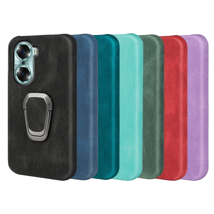 For Honor 60 Ring Holder PU Phone Case, For Honor 60