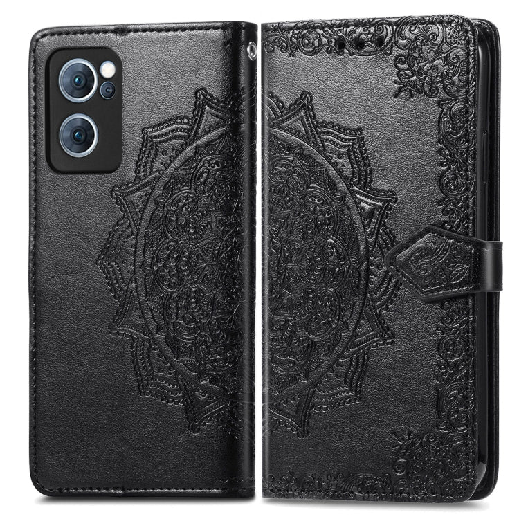 Mandala Flower Embossed Flip Leather Phone Case, For OPPO Reno7 5G, For OPPO Reno7 Pro 5G, For OPPO A16K