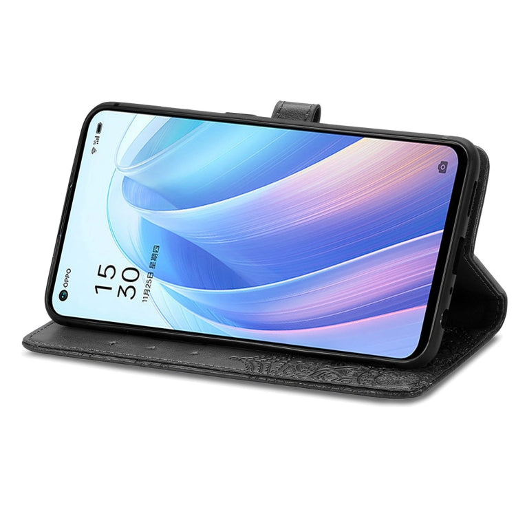 Mandala Flower Embossed Flip Leather Phone Case, For OPPO Reno7 5G, For OPPO Reno7 Pro 5G, For OPPO A16K