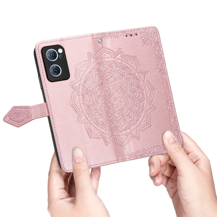 Mandala Flower Embossed Flip Leather Phone Case, For OPPO Reno7 5G, For OPPO Reno7 Pro 5G, For OPPO A16K
