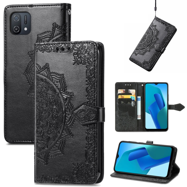 Mandala Flower Embossed Flip Leather Phone Case, For OPPO Reno7 5G, For OPPO Reno7 Pro 5G, For OPPO A16K