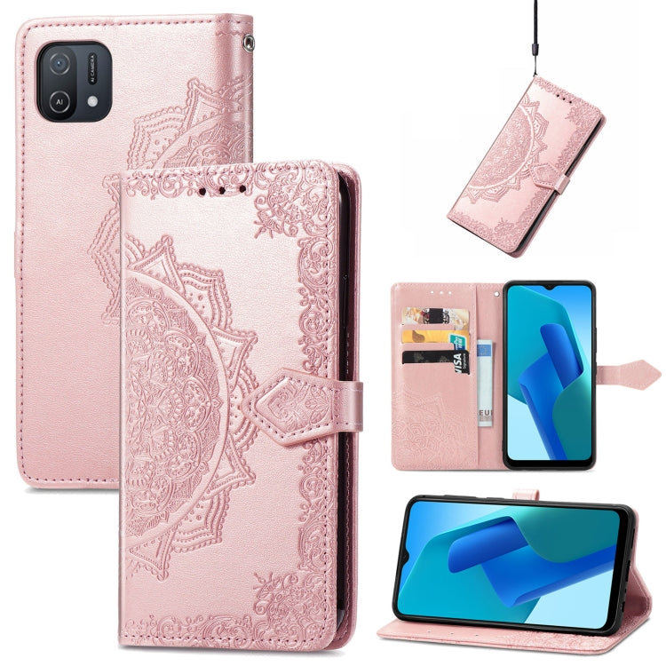 Mandala Flower Embossed Flip Leather Phone Case, For OPPO Reno7 5G, For OPPO Reno7 Pro 5G, For OPPO A16K