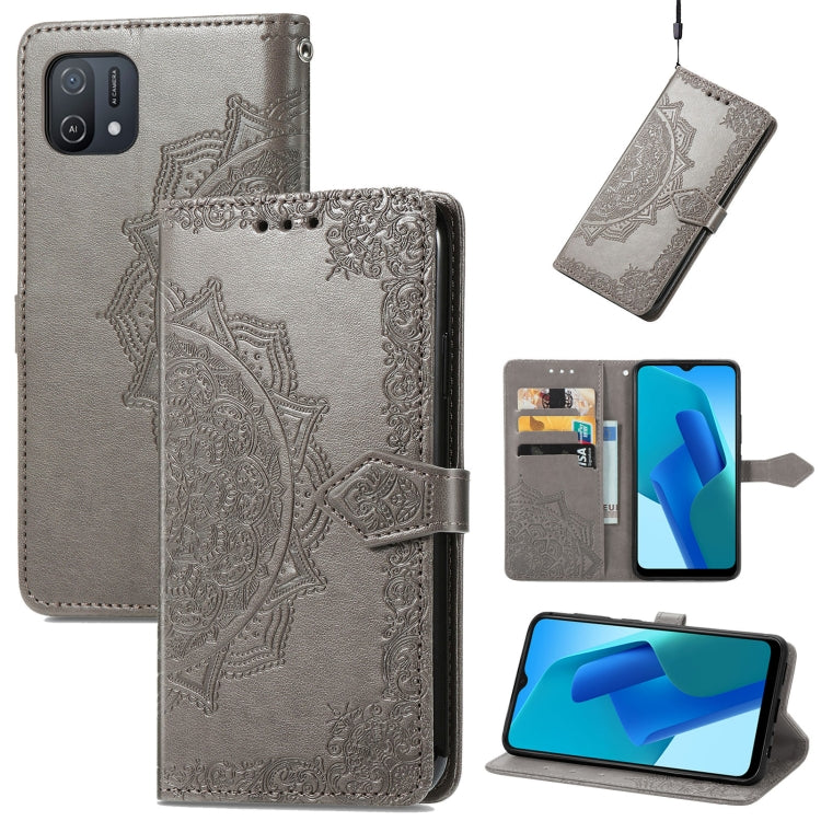 Mandala Flower Embossed Flip Leather Phone Case, For OPPO Reno7 5G, For OPPO Reno7 Pro 5G, For OPPO A16K