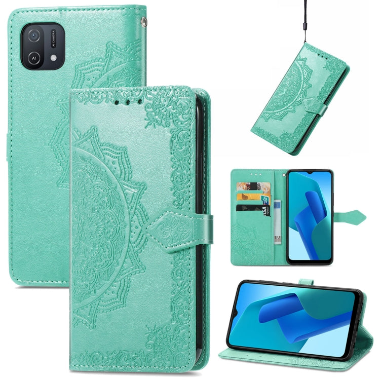 Mandala Flower Embossed Flip Leather Phone Case, For OPPO Reno7 5G, For OPPO Reno7 Pro 5G, For OPPO A16K