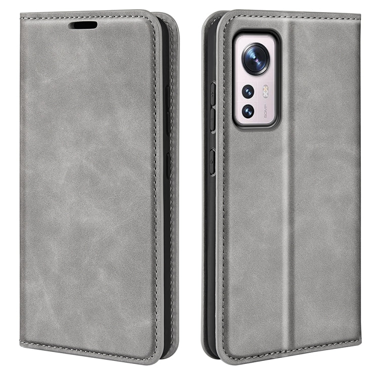 For Xiaomi 12 Pro Retro-skin Magnetic Suction Leather Phone Case, For Xiaomi 12 Pro